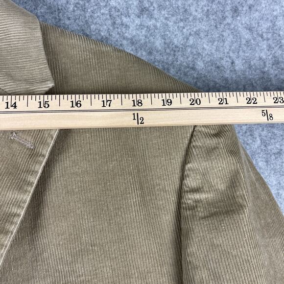Chaps Corduroy Blazer Sport Coat Jacket Mens 48L Beige Cotton 2 Button - Picture 10 of 16